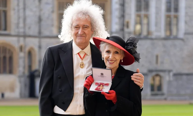 Queen's Brian May posts emotional tribute to wife Anita Dobson as she receives OBE