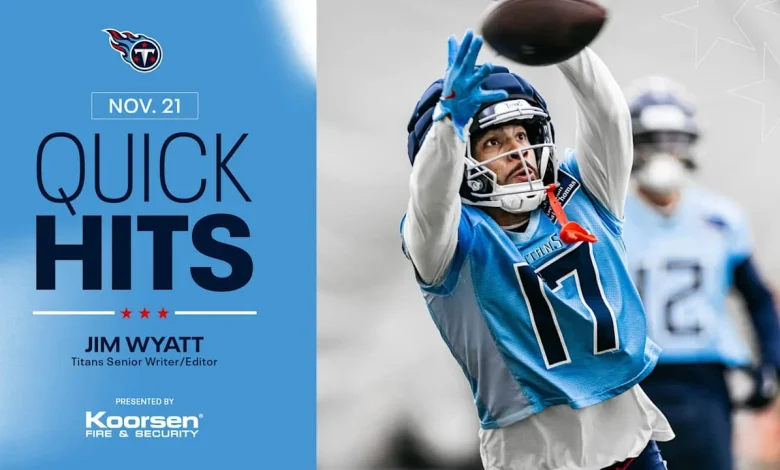 Quick Hits After Friday's Titans Practice