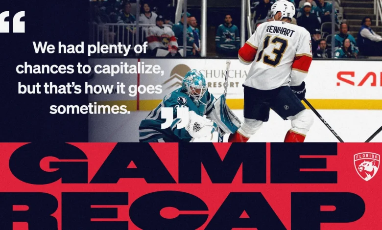RECAP: Sharks 3, Panthers 1