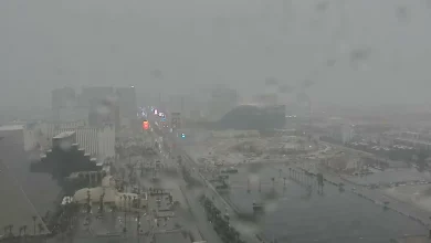 Rainy weather blankets Las Vegas area