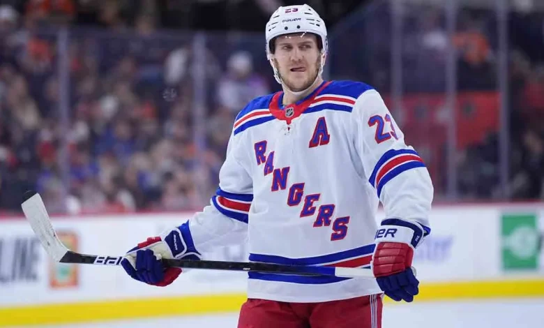 Rangers' Adam Fox suffers upper-body injury