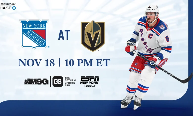 Rangers at Golden Knights: Pregame Notes