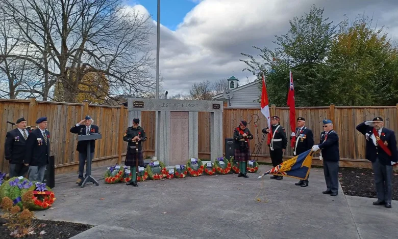 Remembrance Day ceremonies across the region