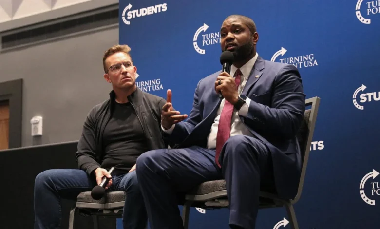 Rep. Byron Donalds, conservative political influencer mix humor with politics at UF Turning Point event