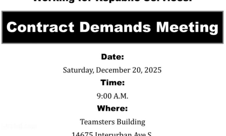 Republic Services Calls for Meeting on December 20th at 9 AM