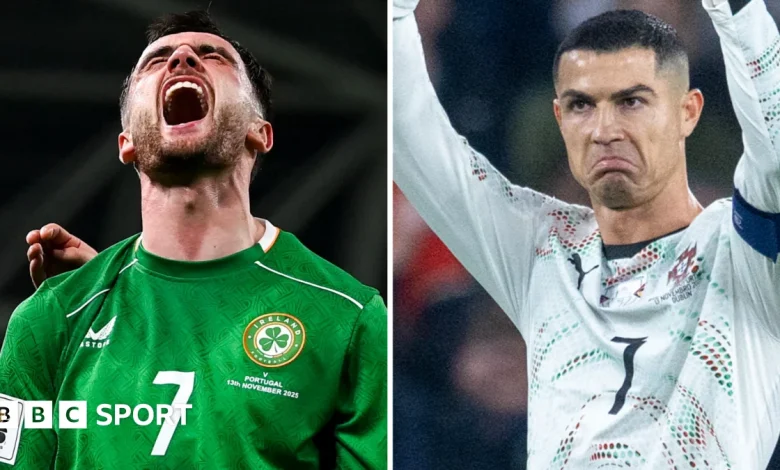 Republic of Ireland 2-0 Portugal: Irish ignite World Cup dream as Cristiano Ronaldo sent off