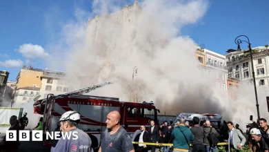 Rescue under way after medieval tower partially collapses in Rome