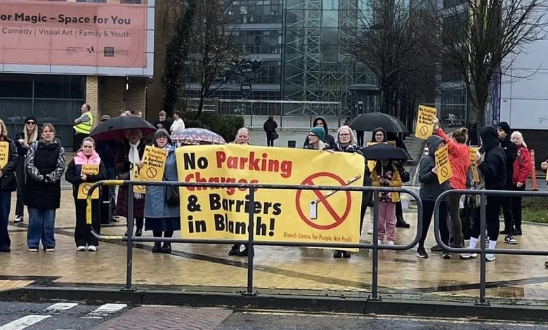 Residents protest proposed charges and barriers for Blanchardstown Centre car parks