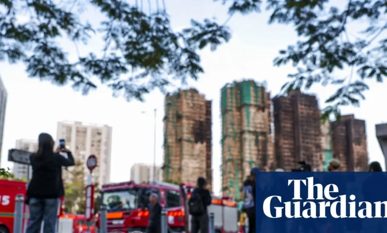 Residents wait to identify bodies as rescue efforts conclude after deadly Hong Kong fire – video
