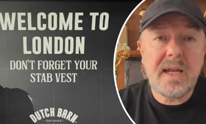 Ricky Gervais clashes with Transport for London over rejected vodka billboards in expletive-laden video