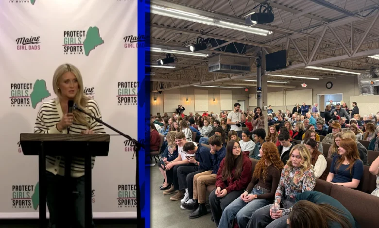 Riley Gaines Rips Governor Janet Mills in Fiery Speech "She's Failing Women ... Your Attorney General Sucks"