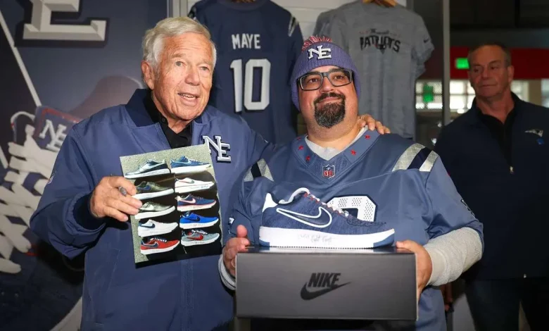 Robert Kraft Surprises Patriots Fans at the Unveiling of New Rivalries Edition RKK Nike Air Force 1s
