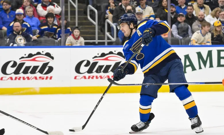 Robert Thomas Returns To Blues Lineup Against Oilers