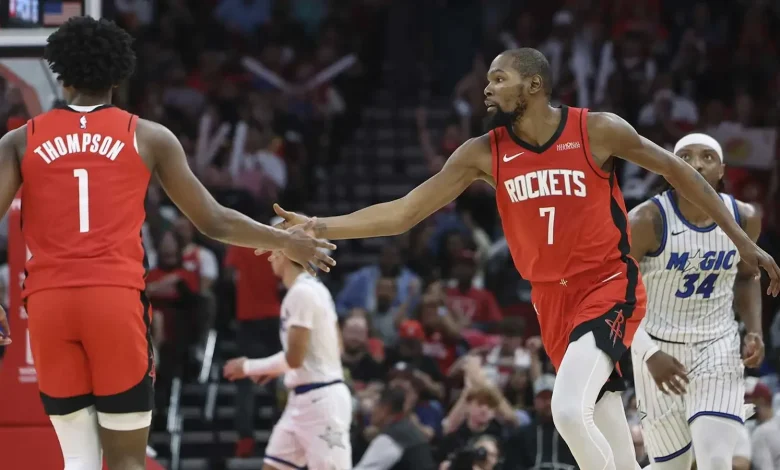Rockets’ Kevin Durant explains why he went ‘rouge’ on Amen Thompson