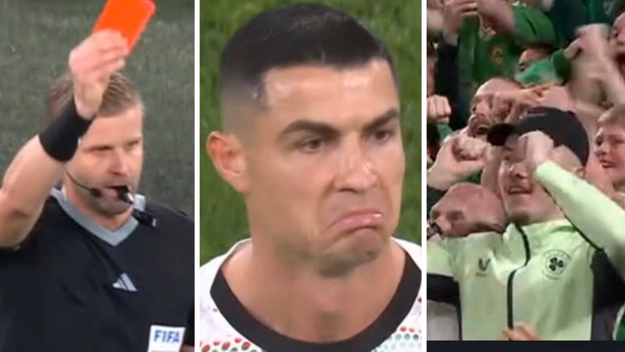 Ronaldo blame game begins as star sent off