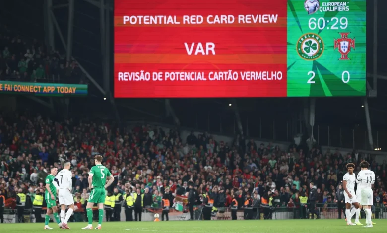 Ronaldo sent off for elbowing Ireland defender in World Cup qualifying