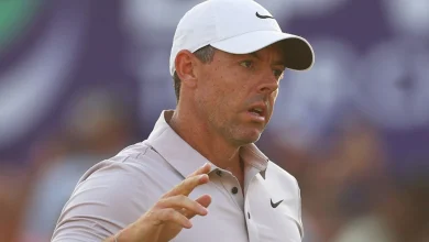 Rory McIlroy holds a share of the lead at the DP World Tour Championship
