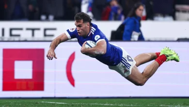 Rugby : Damian Penaud dépasse Serge Blanco pour devenir le meilleur marqueur d'essais de l'histoire de l'équipe de France