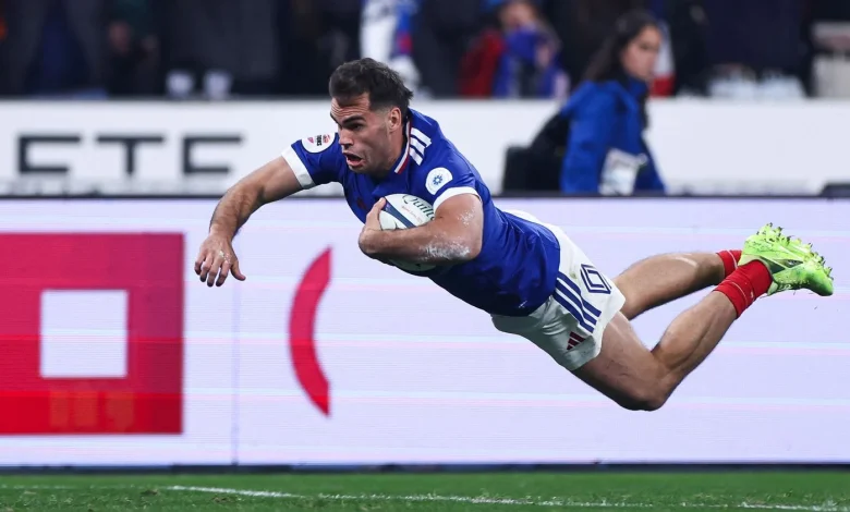 Rugby : Damian Penaud dépasse Serge Blanco pour devenir le meilleur marqueur d'essais de l'histoire de l'équipe de France