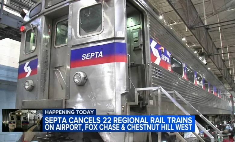 SEPTA cancels several Regional Rail trains for Monday morning commute