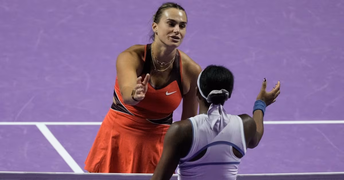 Sabalenka eliminates Gauff to reach last four at WTA finals