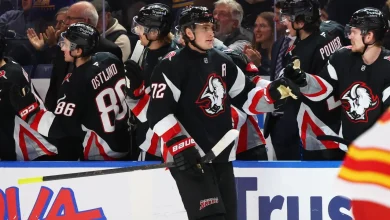 Sabres' Thompson upset with disallowed goal vs. Flames: 'Horrible call'