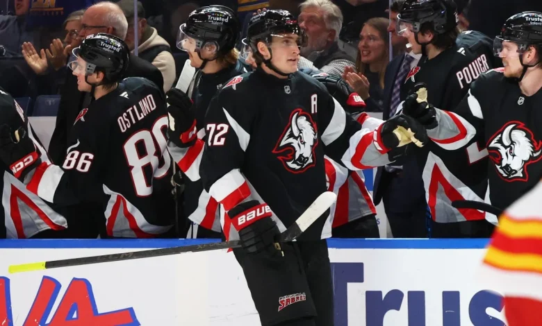 Sabres' Thompson upset with disallowed goal vs. Flames: 'Horrible call'