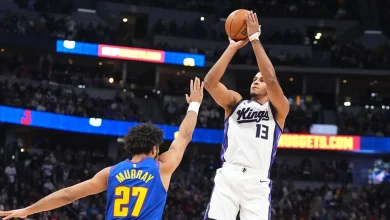 Sacramento Kings end 8-game losing streak with 128-123 win over Nuggets