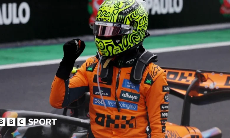 Sao Paulo Grand Prix: Lando Norris wins sprint after Oscar Piastri crashes out in Interlagos