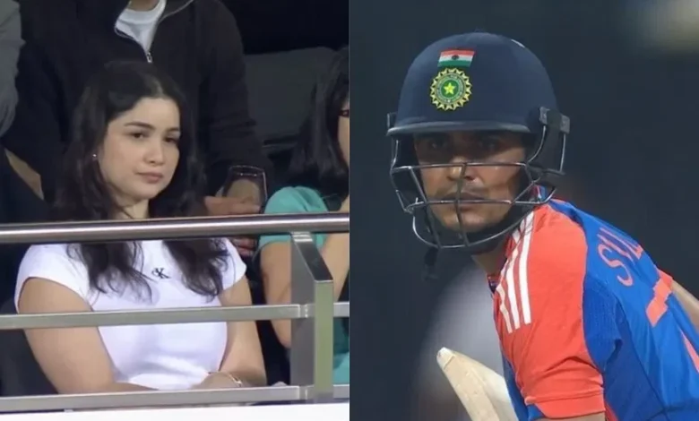 Sarah Tendulkar glams up Bellerive Oval as Shubman Gill finds support from the stands