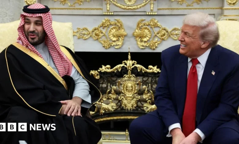 Saudi's crown prince says they will invest $1tn in US during Oval Office meeting with Trump