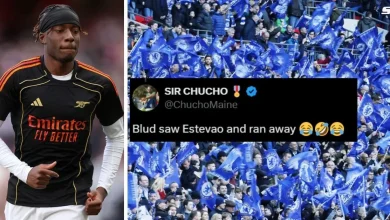 "Saw Estevao and ran away" - Chelsea fans slam ex-player Noni Madueke as Arsenal star makes claim on social media