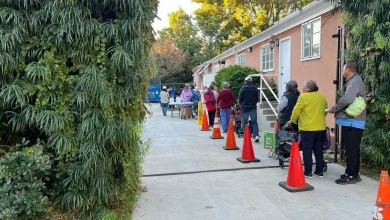 Scenes from a food bank in LA this weekend as SNAP benefits lapse