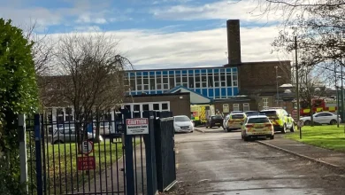 School 'chemical spill' leaves five in hospital including three teens as police swoop on science class