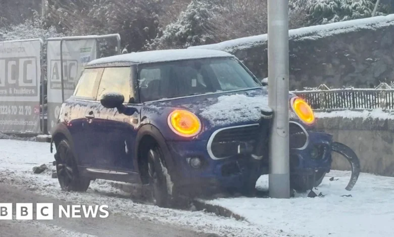 School closures and hazardous roads as snow sweeps north Scotland