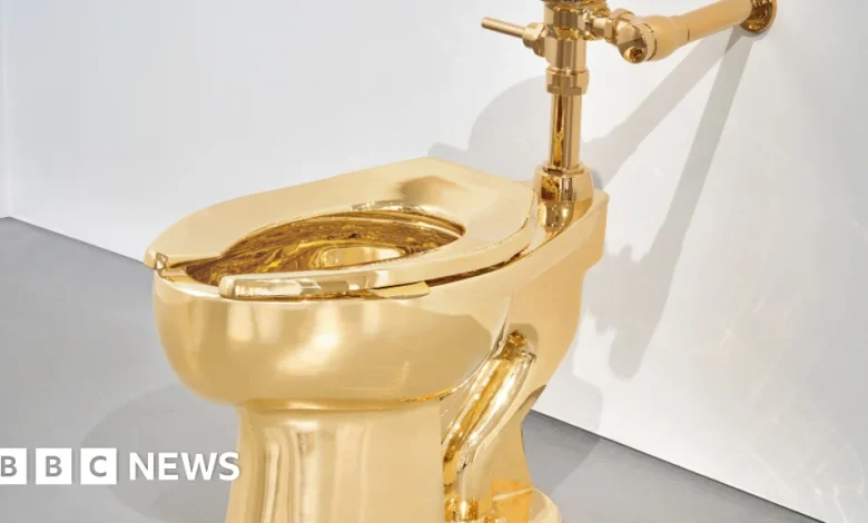 Second casting of stolen gold toilet artwork sells for $12m