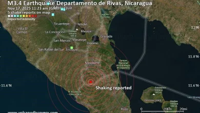 Seismic-like event, possible earthquake, reported few minutes ago near Rivas, Rivas Department, Nicaragua
