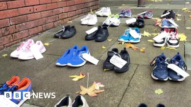 Send shoe protest highlights 'forgotten' children