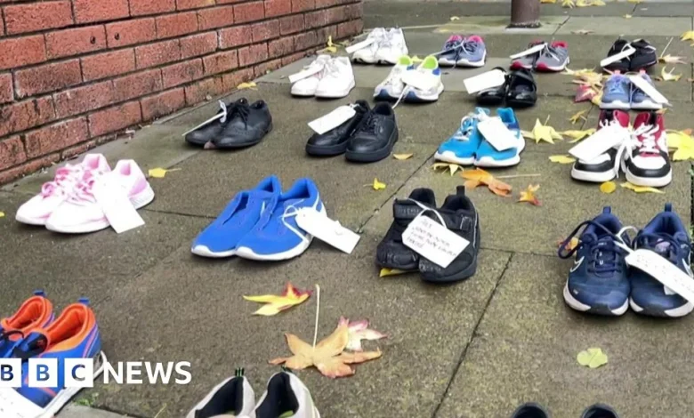 Send shoe protest highlights 'forgotten' children