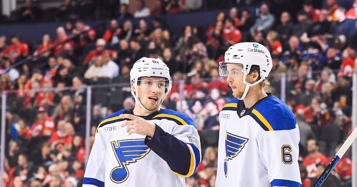 Set to face Oilers, offer-sheet acquisitions Broberg, Holloway playing key roles for struggling Blues