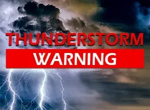 Severe Thunderstorm Warning Issued For Multiple Counties