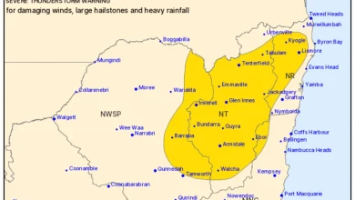 Severe thunderstorm warning for Lismore & NRs