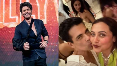 Shah Rukh Khan's 60th birthday bash: Karan Johar, Rani Mukerji pose together, Ananya Panday can't stop dancing. Watch | Bollywood