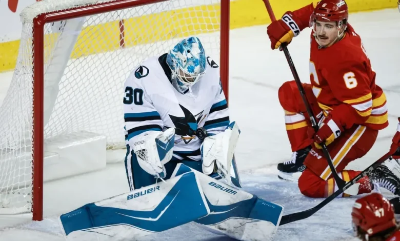 Sharks’ stinker against Flames raises some red flags as road trip nears end