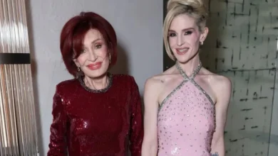 Sharon Osbourne makes first red carpet appearance since Ozzy's death as she joins daughter Kelly at London party