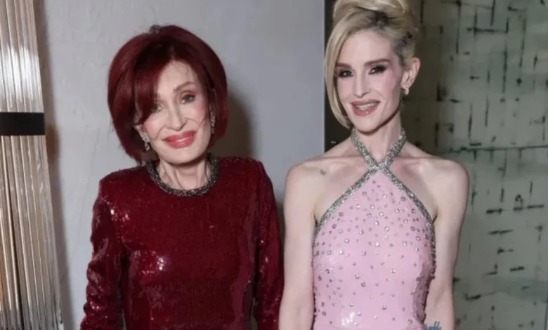 Sharon Osbourne makes first red carpet appearance since Ozzy's death as she joins daughter Kelly at London party