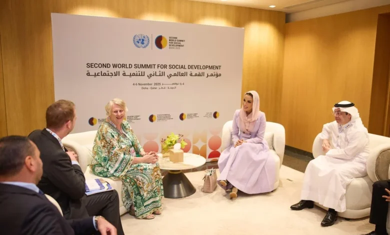 Sheikha Moza Meets Chair Of Global Fund To Fight AIDS, Tuberculosis And Malaria