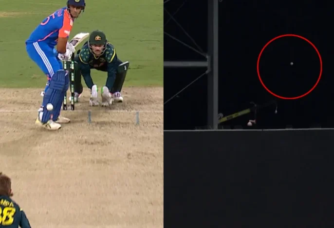 Shivam Dube Hits Monster Six Off Adam Zampa Outside the Stadium During AUS vs IND 4th T20I (VIDEO)
