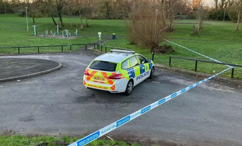 'Shots fired' at children's play park as youths seen fleeing and cops swarm scene