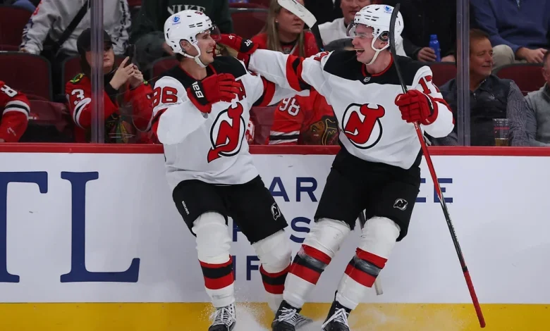 Simon Nemec scores 3rd goal of game in OT as Devils top Blackhawks 4-3